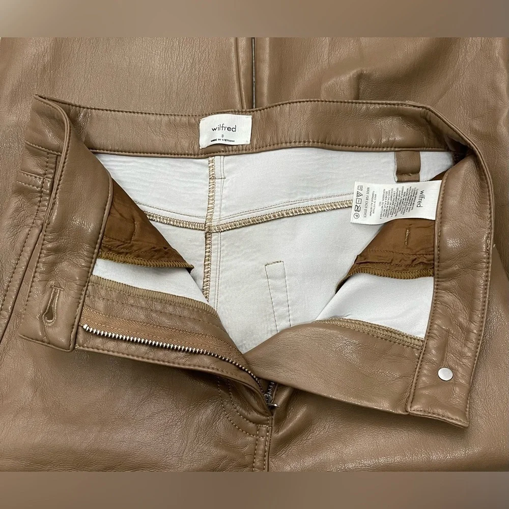 Wilfred Aritzia The Melina High Waisted Straight Leg Pant Constant Camel Size 0 - Picture 6 of 8